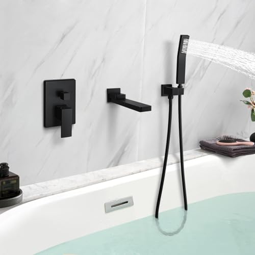 Robinet de baignoire mitigeur de bain-douche mural à 2 modes - 3