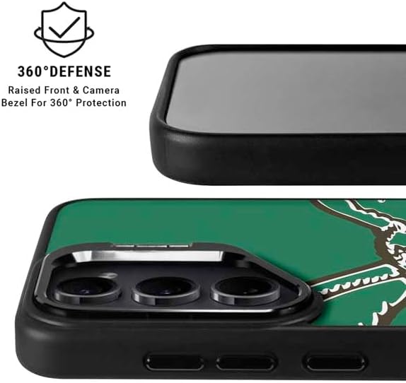 Skinit Kickstand Phone Case Compatible with Galaxy S25 - Officially Licensed NFL Philadelphia Eagles Retro Logo Design