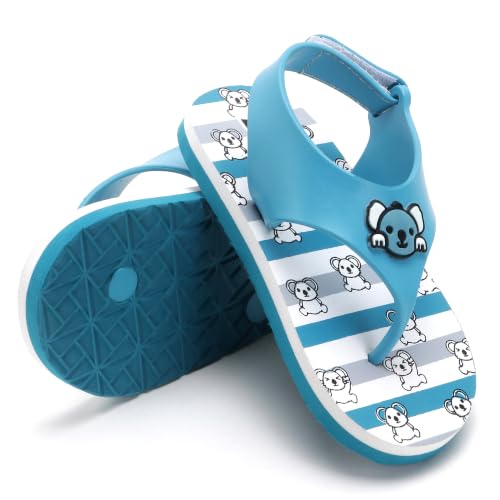 Image of Duosoft Kids Flip Flop Sandals with Bear Motif, Slippers for Baby Girl and Baby Boy, Indoor and Outdoor Slipper for Kids with Strap (K-401)