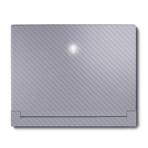 Image of MightySkins Carbon Fiber Skin Compatible with Alienware X16 R1 (2023) Full Wrap Kit - Solid Gray | Protective, Durable Textured Carbon Fiber Finish | Easy to Apply & Change Styles | Made in The USA