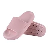damen pantoffeln mit fußbett Hochwertiges Material: Diese hausschuhe bestehen aus EVA-Material, sind umweltfreundlich, leicht, atmungsaktiv, langlebig und flexibel.