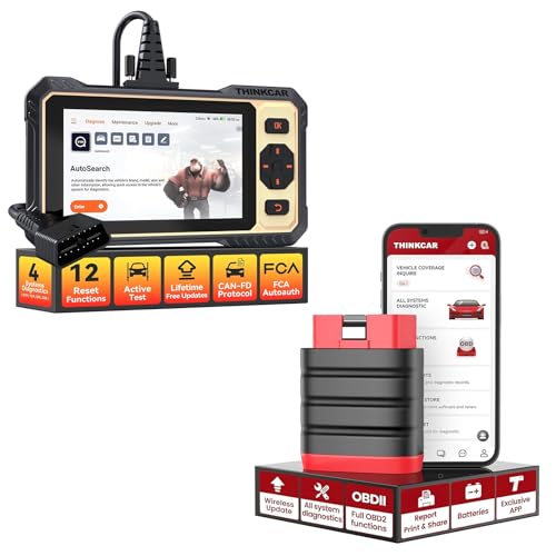 THINKCAR THINKSCAN 662 OBD2 Scanner,THINKCAR Thinkdiag Mini Car Diagnostic Tool with Bidirectional Active Test,Car Scanner,Scanner for Car CAN FD & FCA SGW,Lifetime Fre
