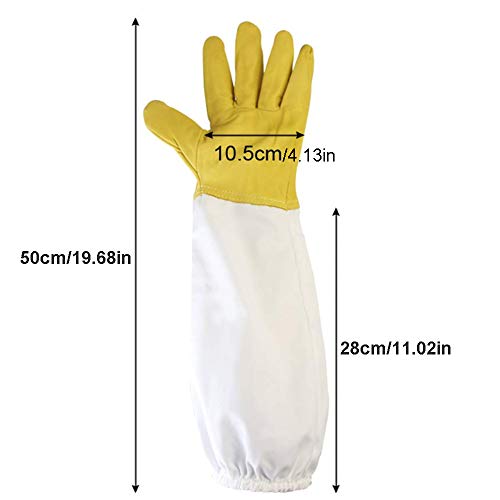 Nuluxi Imkerhandschuhe Bienenzucht Schutzhandschuhe langlebige Imkerei Handschuhe Imkerei Ziegenleder Handschuhe… – Bild 4