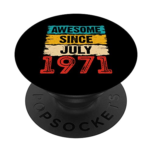 Regalos de 52 años impresionantes desde julio de 1971 52 cumpleaños PopSockets PopGrip Intercambiable