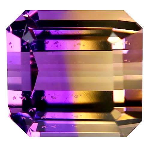 Amétrine naturelle 14.20 ct pierre en vrac taille octogone 13x12mm violet jaune Brésil