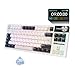 RK Royal KLUDGE RK S85- Teclado Mecánico Español -Teclado Inalámbrico Gaming 80% - ISO-ES - Bluetooth/2.4G/USB-C- Hot Swap- Pantalla LCD- RGB-Mac/Windows-Mod.White Night/Switch Lineal Cloud.(Red)