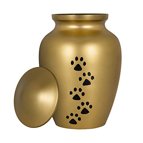 Trupoint Memorials Pet Urn For Dogs And Cats Ashes - A Loving Resting Place For Your Special Pet, Cat And Dog Urns For Ashes, Pet Cremation Urns - Gold, Large Pets Up To 122 Lbs #TOP1