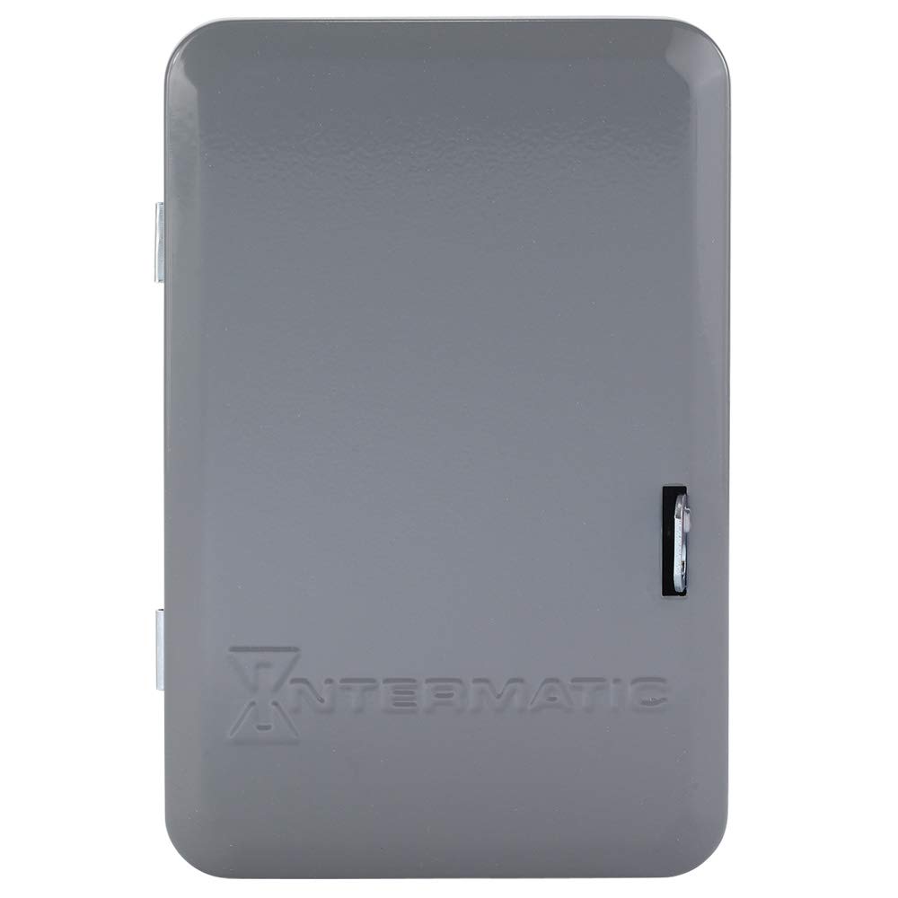 Intermatic 2T511GA Contenitore Elettrico Esterno In Acciaio – Grigio, 14x24x9 Cm