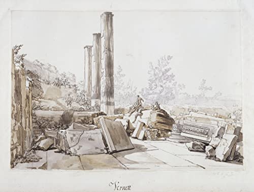 Toile murale abstraite Ruines du temple de Sérapis à Pouzzoles œuvre artistique premium salon