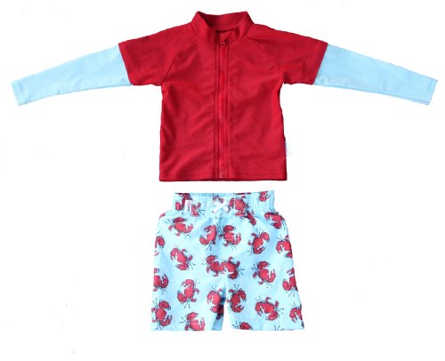 Maillot et t-shirt de protection anti-UV pour garçon SwimZip à fermeture éclair