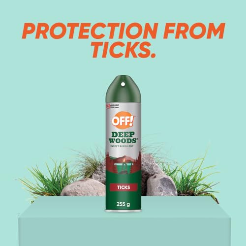 OFF! Deep Woods Tick & Mosquito Repellent Spray, Extended 25% DEET Bug Protection, Outdoor Insect Repellent for Camping Fishing Hiking, Deer Flies Spray, Fragrance-Free, 225g image 3