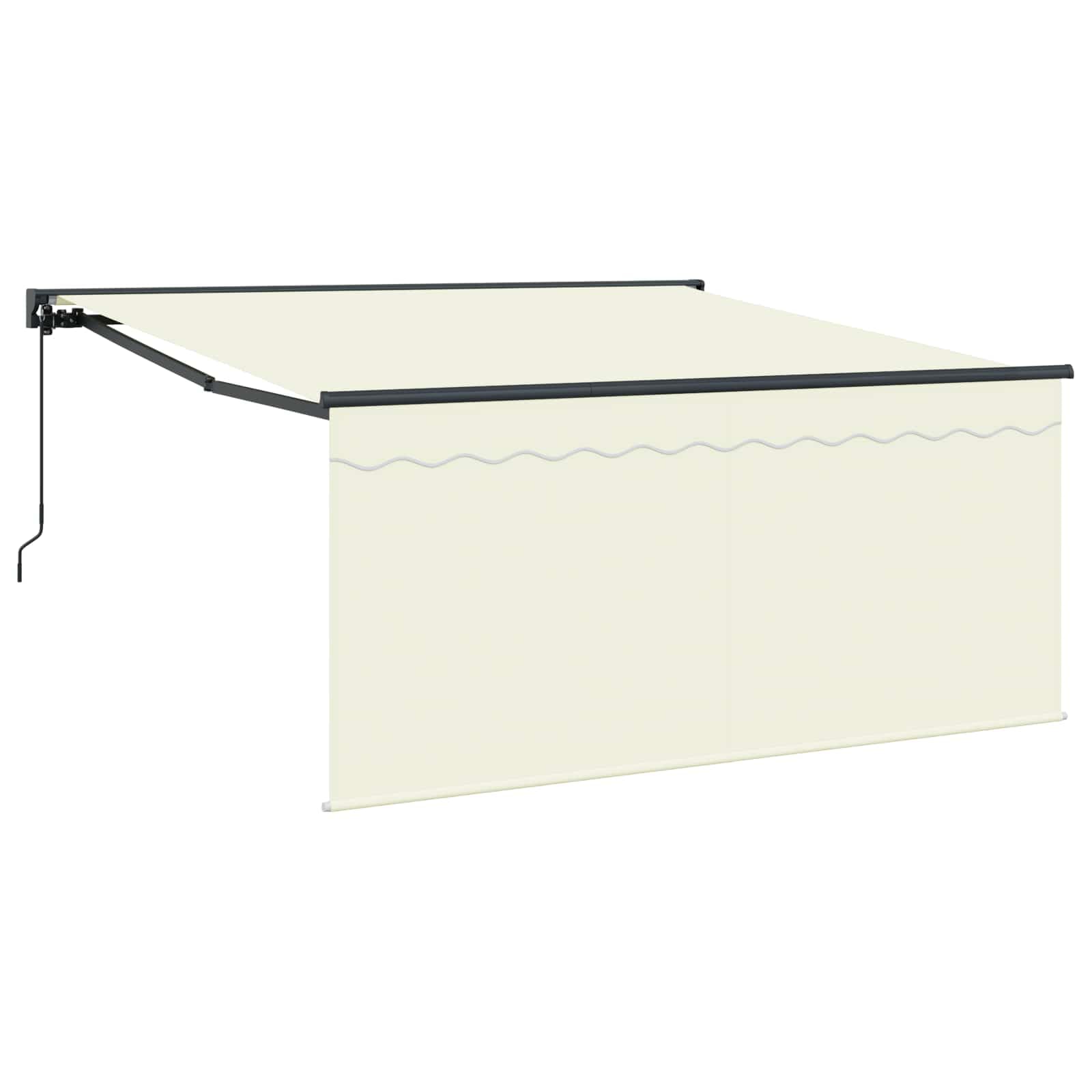 Auvent rétractable contre la chaleur de la terrasse store crème 300x250cm aluminium
