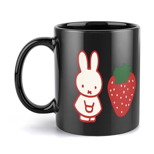 マグカップ ミッフィー コーヒーカップ 陶器 ティー 朝食カップ お茶カップ 牛乳 人気 大容量 350ml 家庭用 業務用 黒い