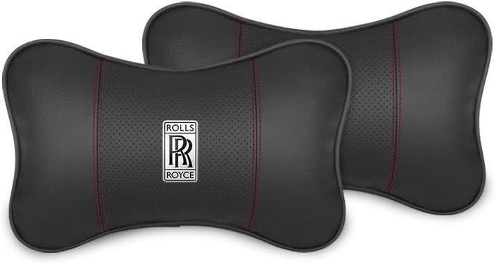 2個自動車用ヘッドレストクッション適合ロールスロイス ファントム VII,調節可能取り外し可能爽快通気性肌に優しい汗を吸収柔らかく快