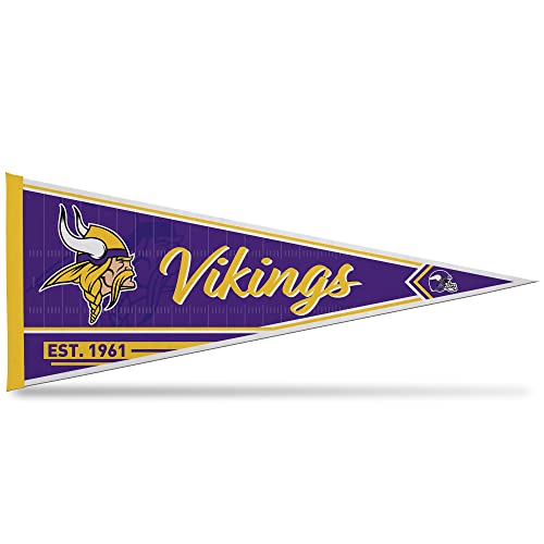 Rico Industries NFL Football Minnesota Vikings Classic 12 x 30 Felt Wall Dcor Pennant - Great for Home/Bed Room/Man Cave Dcor