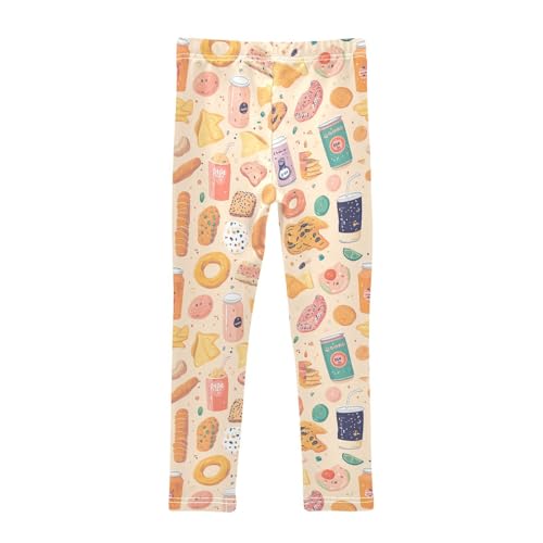 Girls Leggings Variety of Snacks Toddler Girls Clothes Leggings for Girls Toddler Girls Leggings 3-4T2