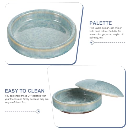 Palette aquarelle céramique Operitacx pour éviter les taches et mélanges ratés - 5