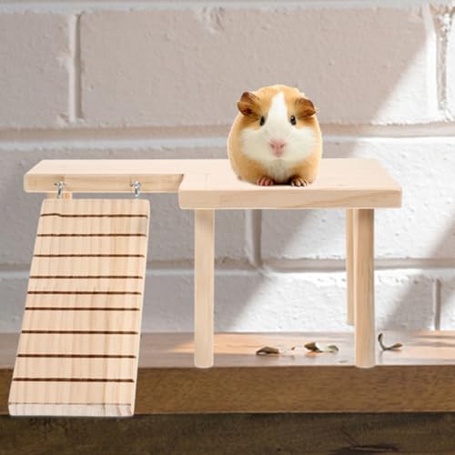 Plateforme d'escalade en bois Alipis pour cage à hamster et cochon d'Inde