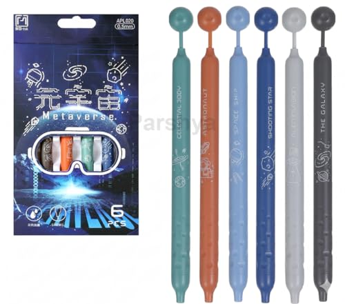 Image of KiddieWorld Space Theme Premium Gel Pens Set for Students | Smooth Writing Fine Tip 0.5mm Pen Kit | Non-Smudging Ink | Cute Stationery Gift for Girls, Boys & Kids