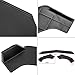 PIT66 Universal Car Front Bumper Lip, Air Dam Body Kit Chin Spoiler Splitter Diffuser (3 Pcs- Sharp Edge Matte Black)