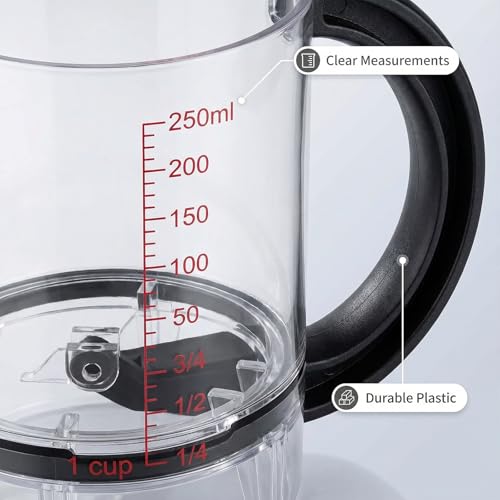 Vaso medidor ajustable de plástico 8.45 onzas miniatura 3