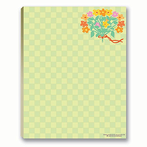 Floral Notepads - 4 Assorted Note Pads - Flower Theme Pads #TOP1