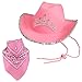 Cowboy Hat for Adults - Felt Cowboy Hats w/ Paisley Bandana by Funny Party Hats