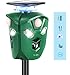 Price comparison product image Tech Max Battery Operated Cat Scarer Solar Powered Motion Activated Animal Repellent Waterproof 360 Tri Face Scarecrow Outdoor Fox Repeller for Garden Deterrent