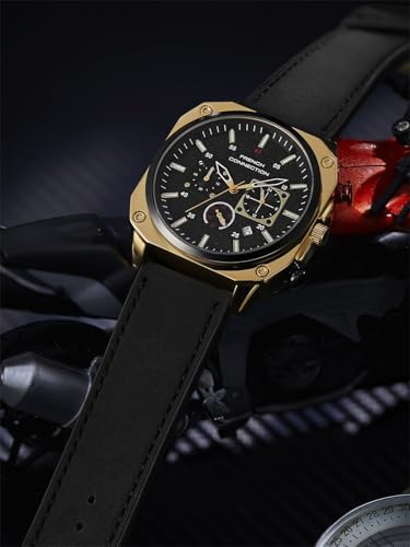 Image of French Connection Chronexis Black Dial Chronograph Watch for Men - FCB19GBL