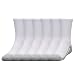 Gold Toe Big Boys' 6 Pack Athletic Crew Sock, White/Grey, Medium