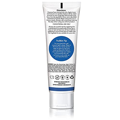 Truskin Retinol Cream Anti-Wrinkle Moisturizer For Face Care And Eye Area With Hyaluronic Acid, Green Tea, 4 Fl Oz #TOP1