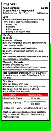 Bactimicina Children’s Allergy Liquid - Kids Allergy Medicine - Ages 6 And Over - Sweet Cherry Flavor - 4 Fl Oz #TOP7