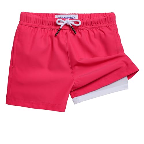 Image of maamgic Boys Swim Trunks with Compression Liner Quick Dry Swim Shorts Anti-Chafe Boy Bathing Suit