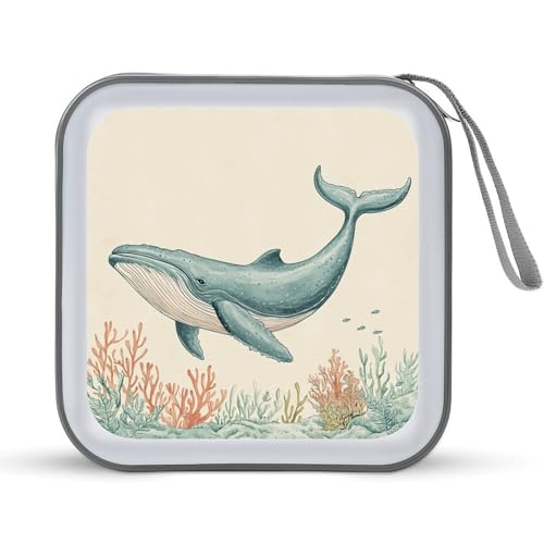 Blue Whale Vintage CD Case DVD Storage Case Portable