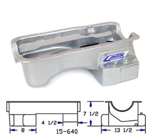 Image of Canton Racing 15-640 Oil Pan (For Ford 289-302 Fox Body Mustang Rear T Sump Street Pan), 1 Pack