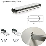 barra extensible para armario ikea Es de soporte medio – Forma ovalada.