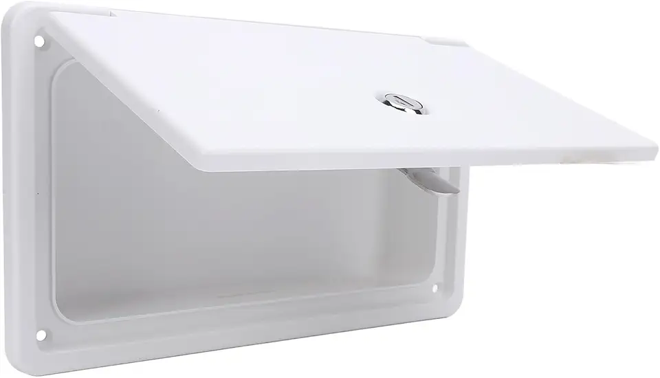RiToEasysports Porta de Acesso para Trailer, Porta de Bagagem de Plástico ABS, Armazenamento Seguro de Ferramentas para Trailer de Acampamento e Motorhome 10,5 X 6,1 Polegadas