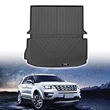 Custom for 2011-2019 Ford Explorer Cargo Mats Trunk Liner with 3rd Rear Seat Backrest Mat All Weather TPE Protection Mat Accessories (for 2011-2019 Ford Explorer)