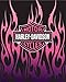 Harley Davidson "Pink Flames" Plush Queen Blanket 76"x94"