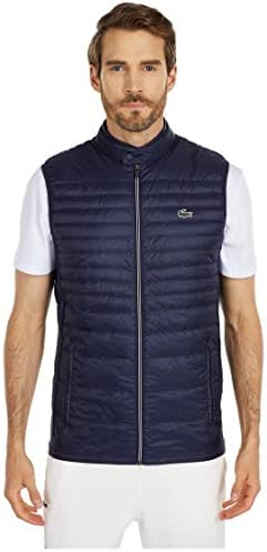 Lacoste mens Sport Padded Golf Vest Jacket, Navy Blue/Navy Bluenavy Blue, Small US