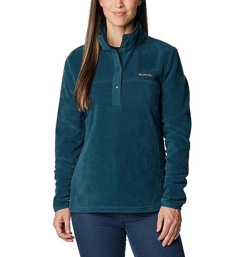 Image of Columbia Womens Benton Springs Half Snap II Pull Over Fleece Jacket, Dark Stone /Canoe /Vintage Blue, 3X