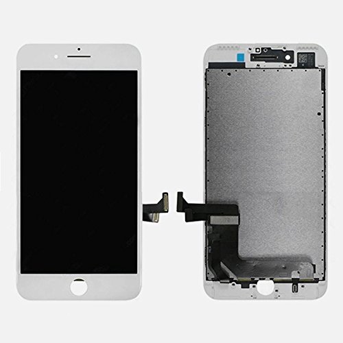 Screen Digitizer Frame Assembly Set Compatible with iPhone 7 4.7 inch with Free Tool Set (White)