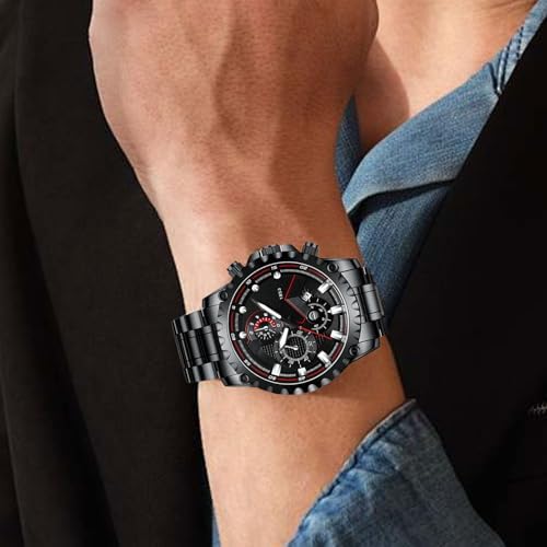 Orologi da uomo – Grande quadrante in acciaio inox con