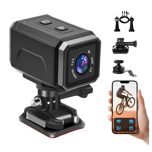 UYIKOO Action Cam 4K, Helmkamera Fahrrad WiFi, Mini Tragbare Sportkamera, Wasserdicht Fahrrad Kamera, 120° Weitwinkel Actionkameras HelmetCamera, Helm Aktion Kamera für Outdoor Reiten Skifahren