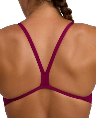 Image of Arena Women's Solid Team Swimsuit Challenge Back MaxLife Open Back Bathing Suit Athletic Swimwear