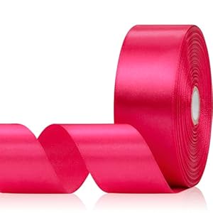 Aoropo Rosenrotes Satinband 3,8 cm x 60 m