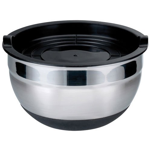 Elo 53470 Rubber Bowl Bol + avec couvercle Acier Inoxydable Argent/Noir 20 x 20 x 11,5 cm