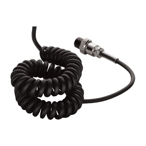 Image of Cobra HG M75 Premium Power Replacement CB Microphone (Black) - 4-Pin Connector, 9 Foot HighFlex Cord, Heavy Duty ABS Shell, Wire Mesh Grille, Push To Talk, 2 Transistor Amp (9V Battery, Not Incl)