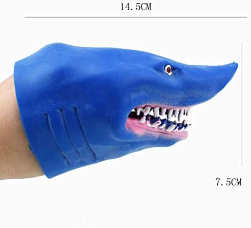 TOYANDONA 1pcs Rubber Shark Glove Puppet Shark Hand Puppet FBeach & Bath Toy Role Play Toy Hand Puppet Toy Sensory Toys for Children Toddler Kids