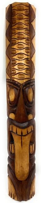 Pohaku Tiki Mask 40" - Prosperity Tiki hand Carved | #bag15060100